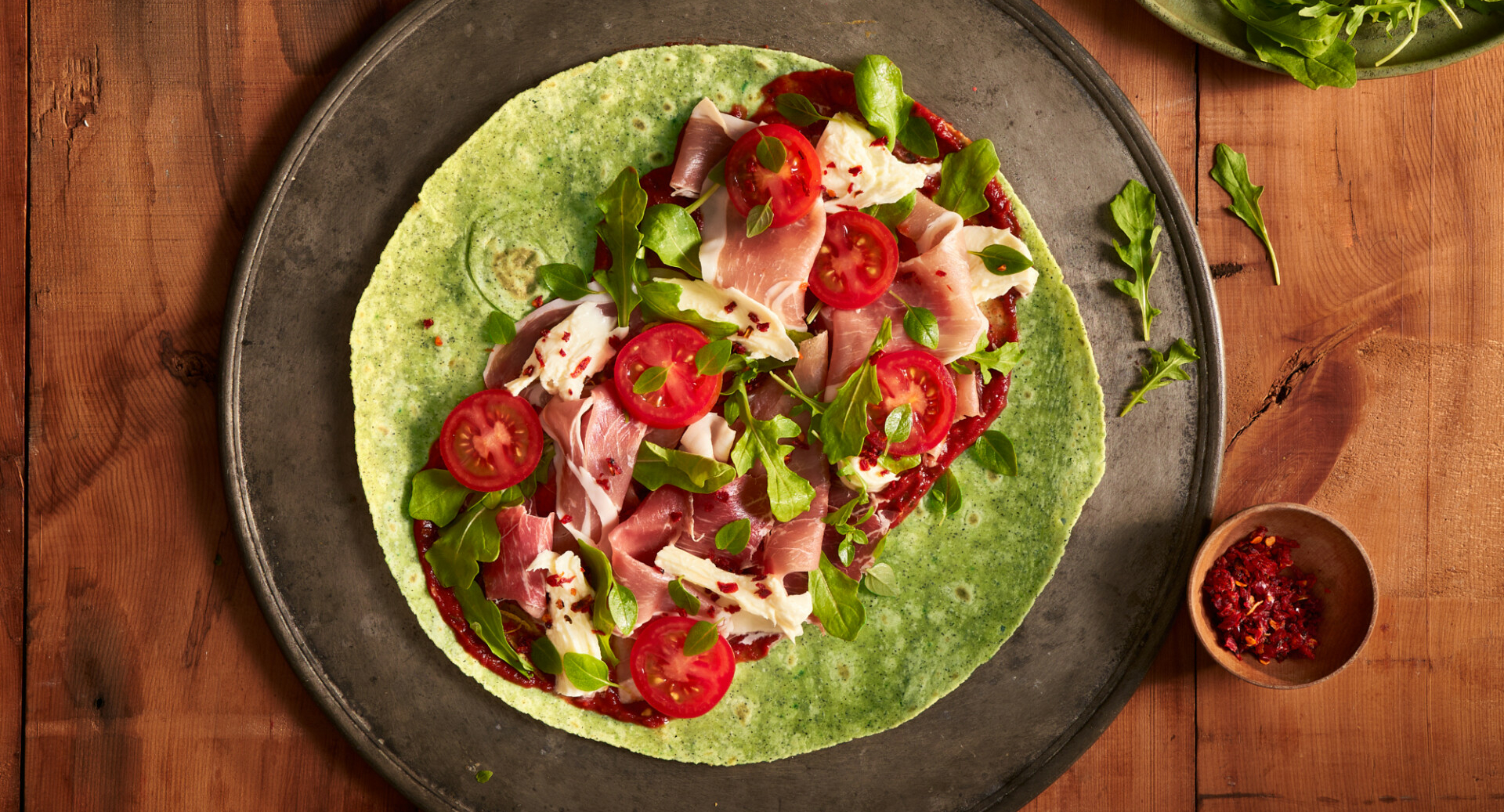 Prosciutto Mozzarella Pizza Wrap retouched